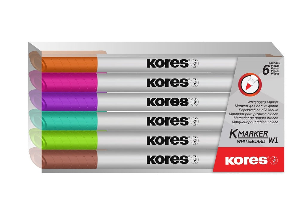 MARKER WHITEBOARD SET 6 SLIM KORES MARKER WHITEBOARD SET 6 SLIM KORES